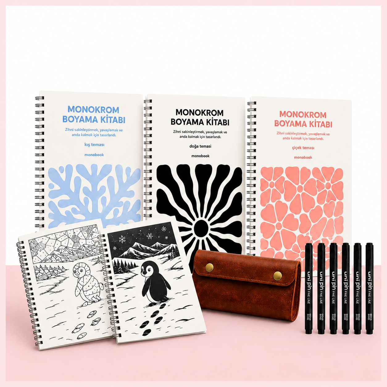monobook - Monokrom Boyama Kitabı Seti