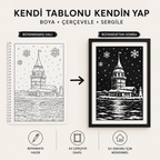 Monokrom Boyama Tablosu Seti