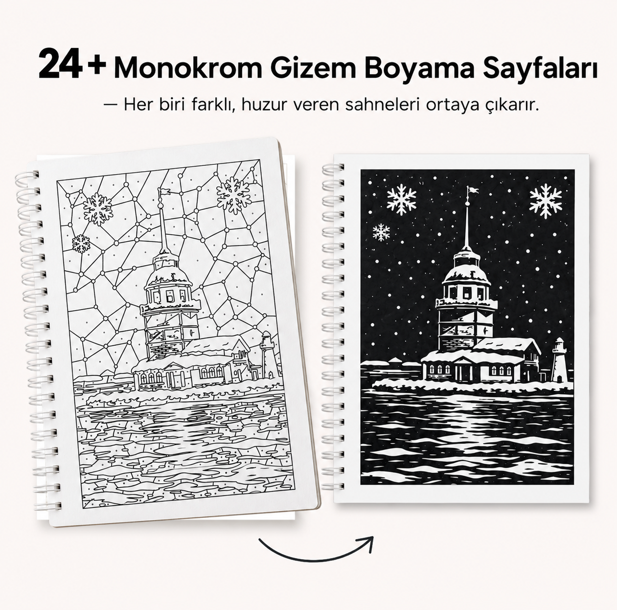 monobook - Monokrom Boyama Kitabı Seti