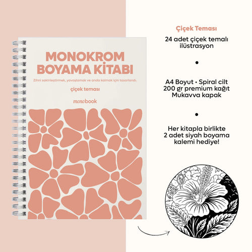 monobook - Monokrom Boyama Kitabı Seti