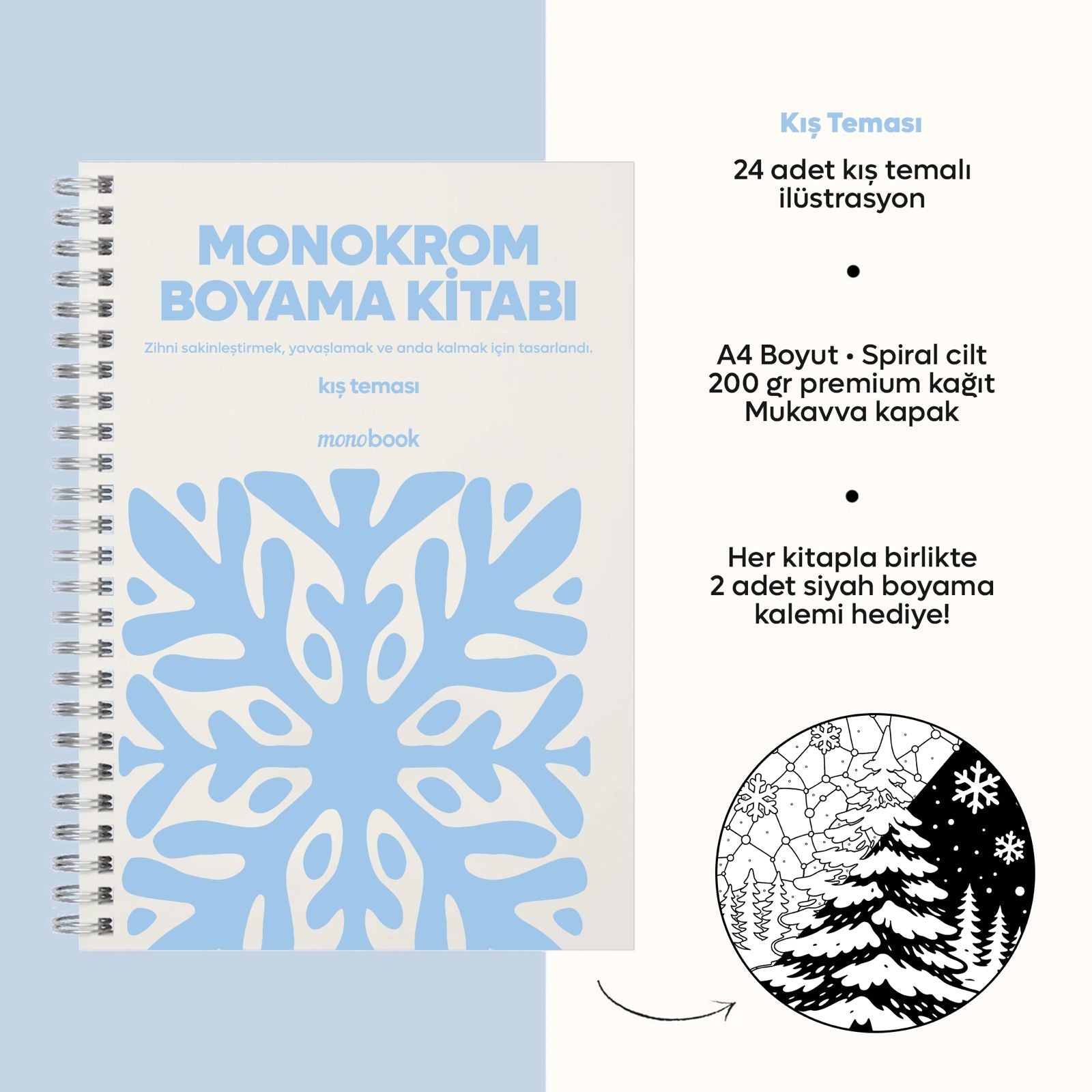 monobook - Monokrom Boyama Kitabı Seti